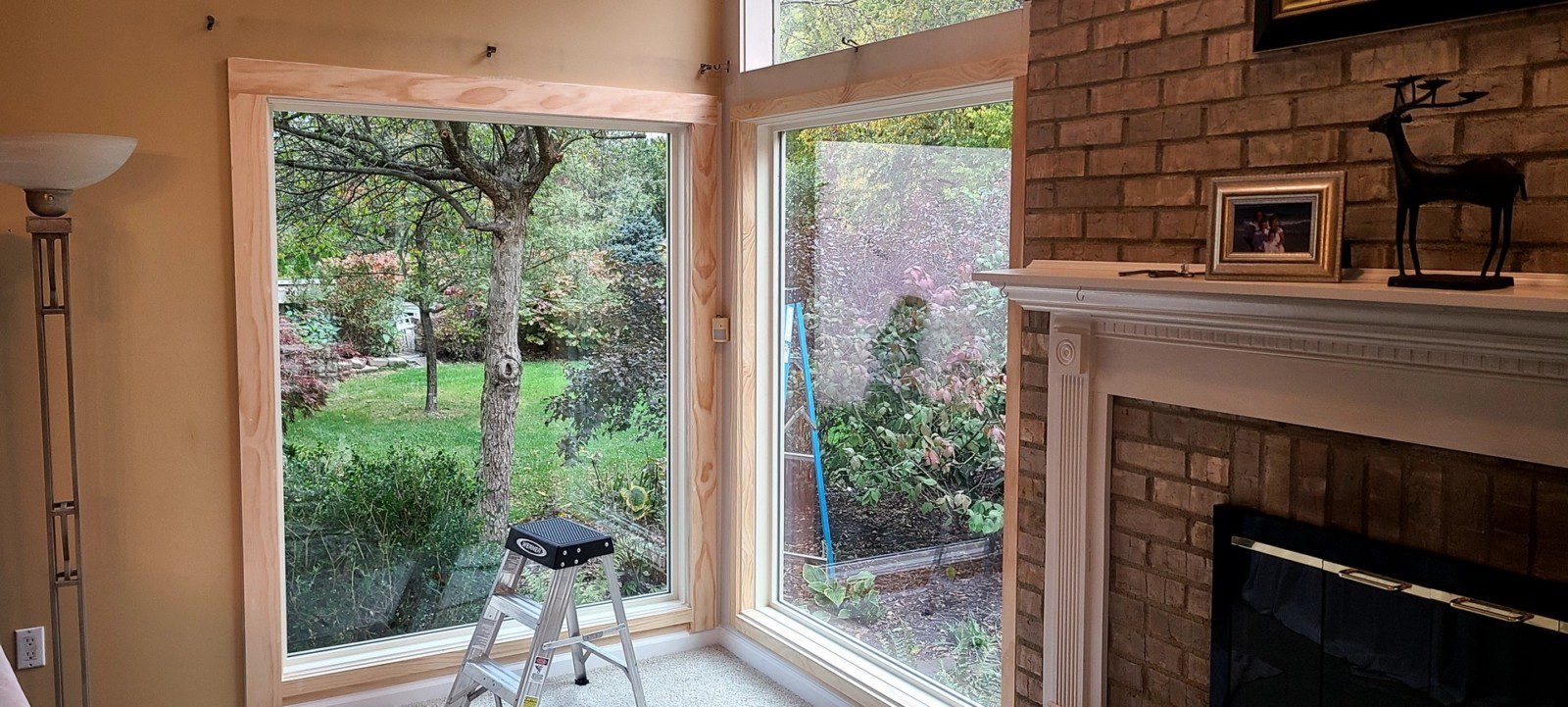 Interior view of newly installed large windows – natural light upgrade