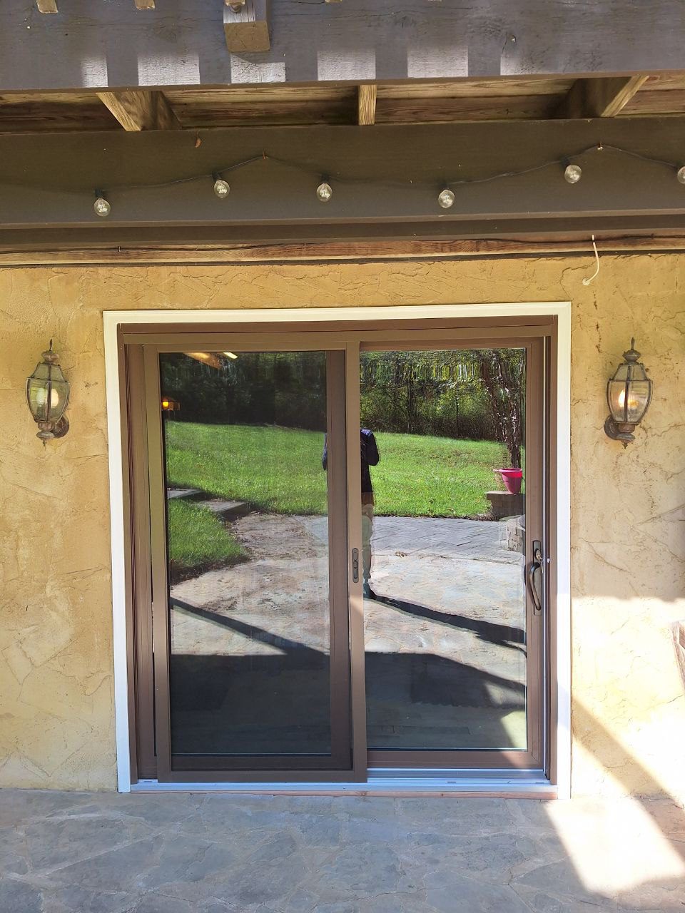 Residential sliding patio door installation