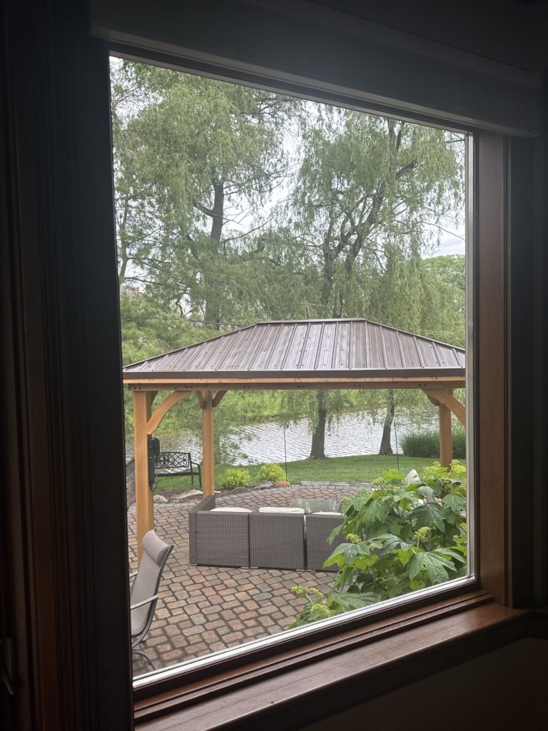 New bay kitchen window after replacement